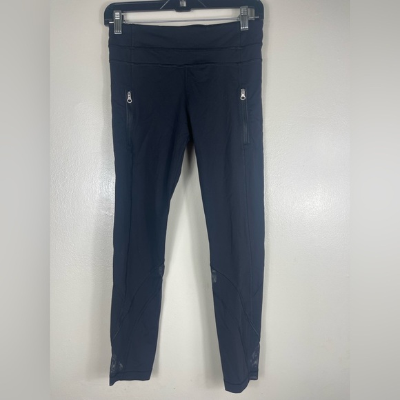 Lululemon black zip pockets leggings size 6 - Picture 1 of 5